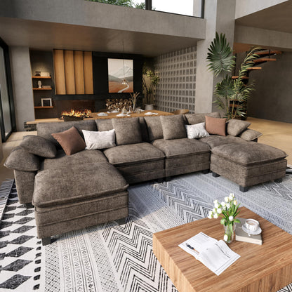 Shaped Modular Cloud Sectional Sofa