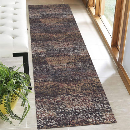 Washable Vintage Tribal Area Rug with Non-Slip Backing