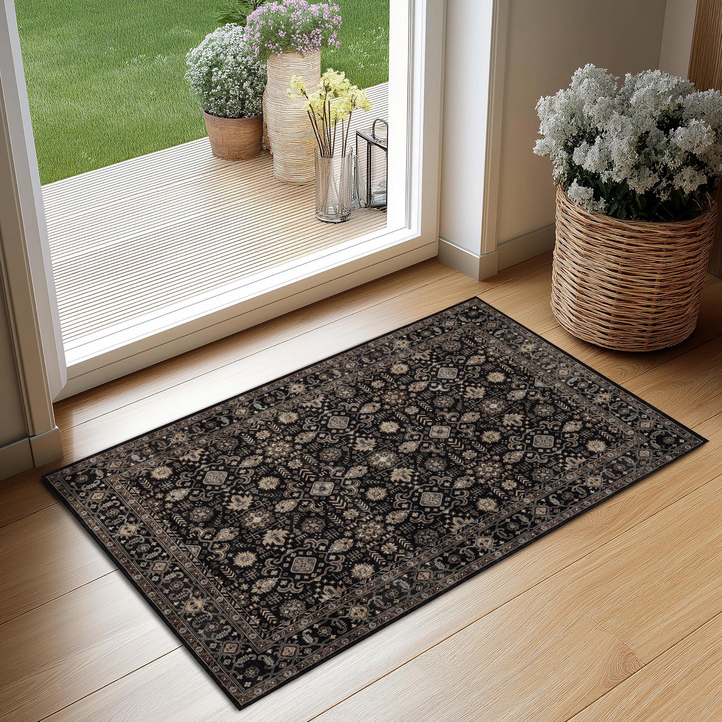 Ultra-Soft Washable Area Rug with Non-Slip Backing