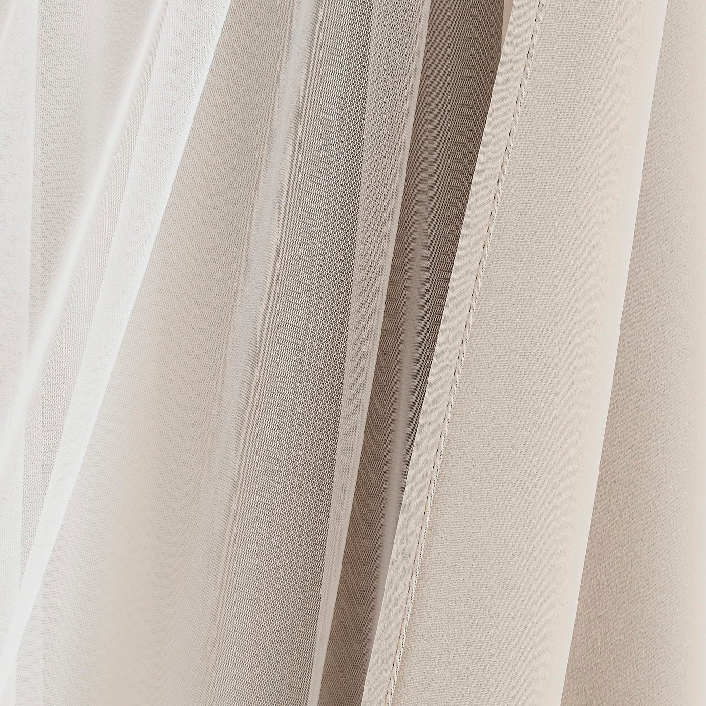 Overlay Grommet Curtains with Layered Draping