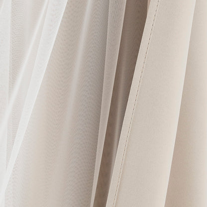 Overlay Grommet Curtains with Layered Draping